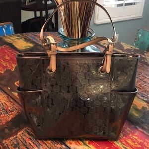 Michael Kors metallic tote bag